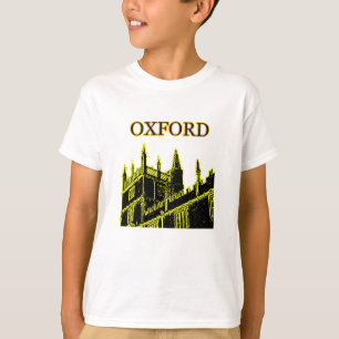 オックスフォードイギリス1986年の造るらせん状の黄色 Tシャツ