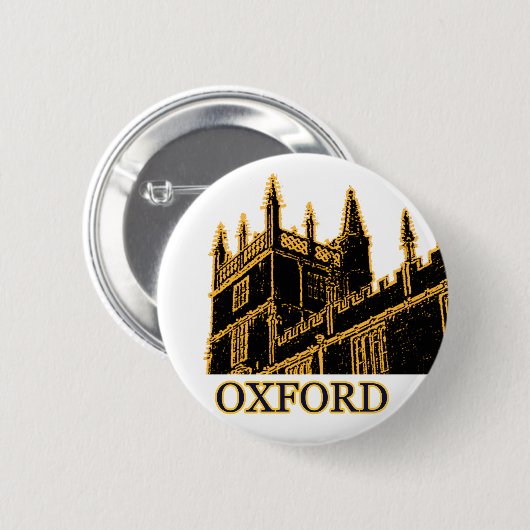 オックスフォードイギリス1986年の造るらせん状ブラウン 缶バッジ (正面&裏面)