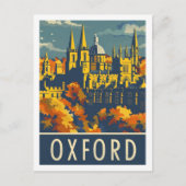 オックスフォードイングランドUKヴィンテージトラベルプレイス ポストカード (正面)