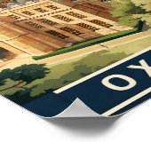 オックスフォードイングランドUKヴィンテージ有名な旅行プレイス ポスター (角)