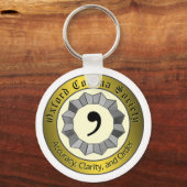 オックスフォードカンマ協会 キーホルダー (正面)