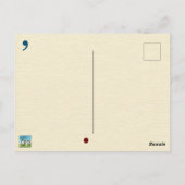 オックスフォードコンマノットコマとレトロレディース ポストカード (裏面)