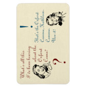 オックスフォードコンマノットコマとレトロレディース マグネット (縦)