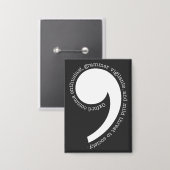 オックスフォードコンマ愛好家 缶バッジ (正面/裏面)