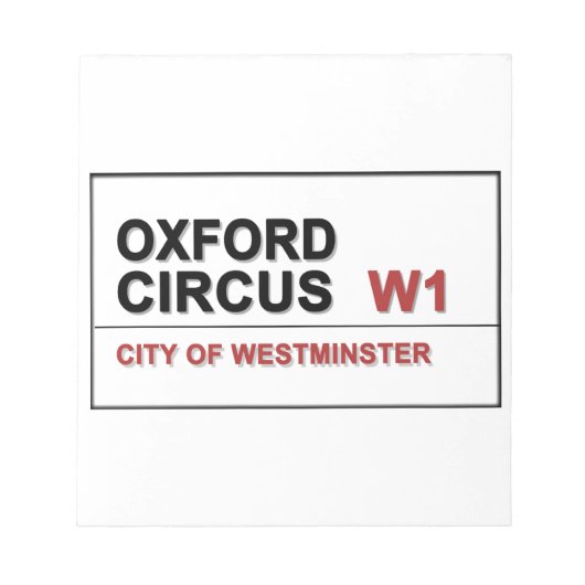 オックスフォードサーカスロドンイングランド ノートパッド (正面)