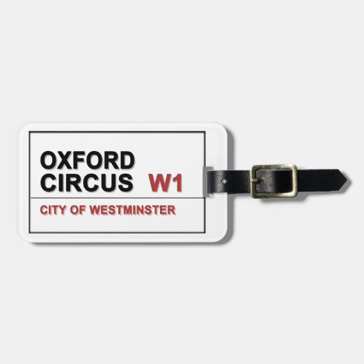 オックスフォードサーカスロドンイングランド ラゲッジタグ (正面横)