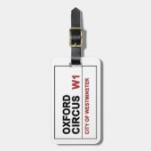 オックスフォードサーカスロドンイングランド ラゲッジタグ (正面縦)