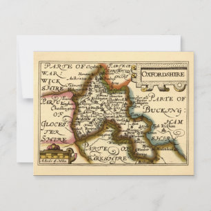 オックスフォードシャー郡イングランド古古古美術家の地図 招待状