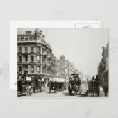 オックスフォードストリ―トを下る、ロンドン（白黒写真） ポストカード (正面/裏面)