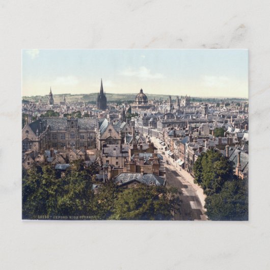 オックスフォードハイ通りイングランドパノラマ ポストカード (正面)