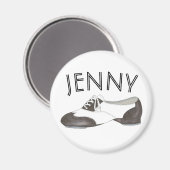 オックスフォードパーソナライズされたタップシューダンス先生タッパー マグネット (正面/裏面)