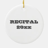 オックスフォードパーソナライズされたタップシューダンス先生リサイタル セラミックオーナメント (裏面)