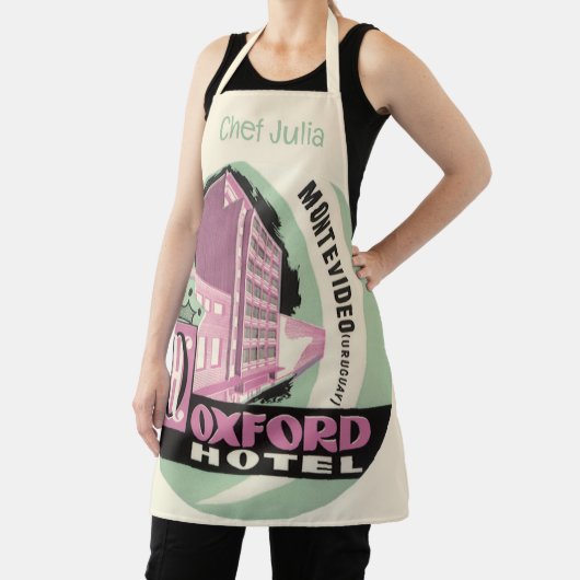 オックスフォードホテル、モンテビデオ、ウルグアイ、ヴィンテージ旅行 エプロン (インサイチュ)