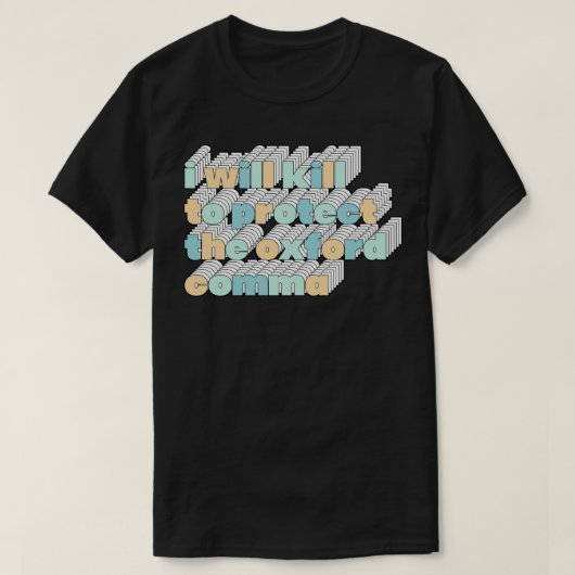 オックスフォードマおもしろいマ文法ギフト Tシャツ (デザイン正面)