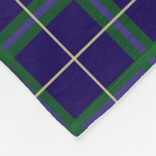 オックスフォード大学タータンチェック フリースブランケット (角)