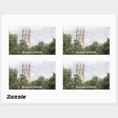 オックスフォード大学 長方形シール (シート)