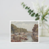 オックスフォード英国カレッジバージェスフォリーブリッジ1910s ポストカード (スタンド正面)