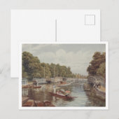 オックスフォード英国カレッジバージェスフォリーブリッジ1910s ポストカード (正面/裏面)