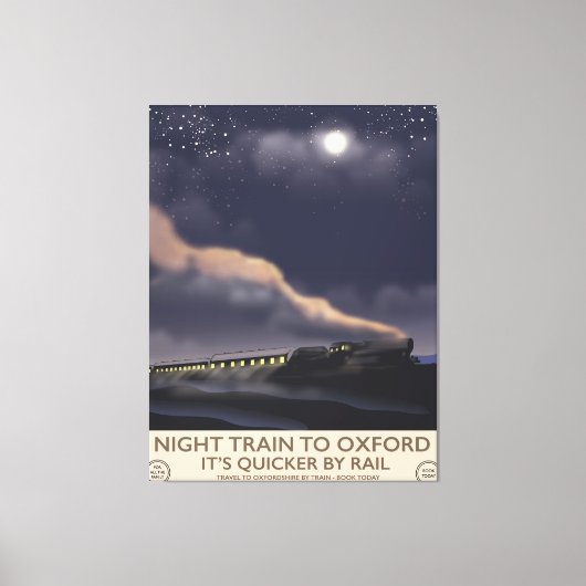 オックスフォード行き夜行列車 キャンバスプリント (正面)