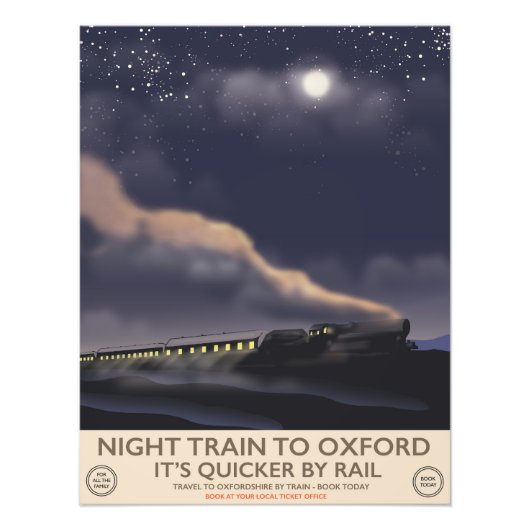 オックスフォード行き夜行列車 フォトプリント            (正面)