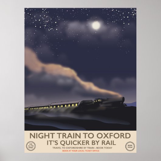 オックスフォード行き夜行列車 ポスター (正面)