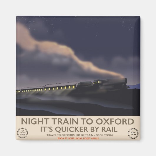 オックスフォード行き夜行列車 マグネット (正面)