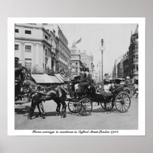 オックスフォード通りロンドン1904、英国 ポスター