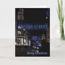 オックスフォード通りロンドンUKフェスティバルクリスマスショッピング カード