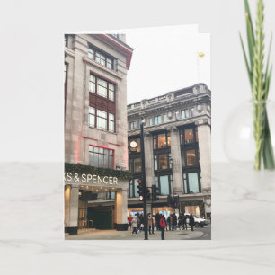 オックスフォード通りロンドンUKフェスティバルクリスマスショッピング カード