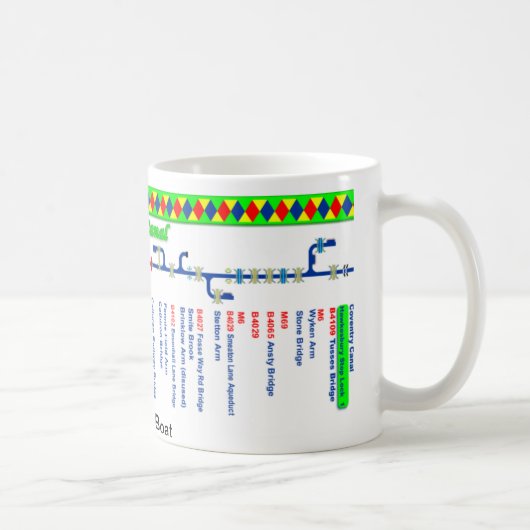 オックスフォード運河のルートマップ(4)の1 マグカップ (右)