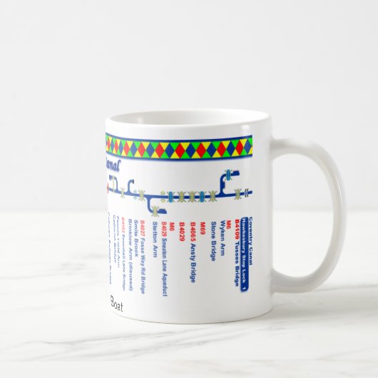 オックスフォード運河のルートマップ(4)の1 マグカップ (右)