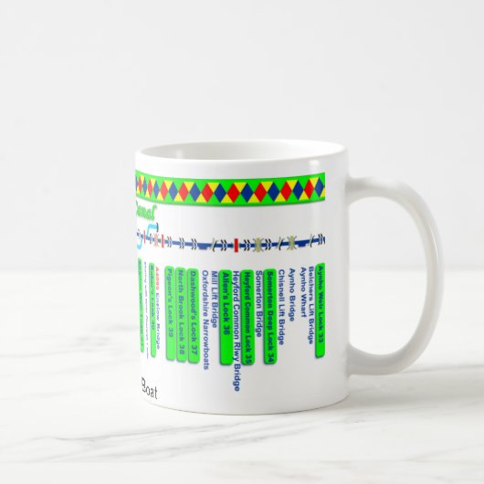 オックスフォード運河のルートマップ(4)の4 マグカップ (右)