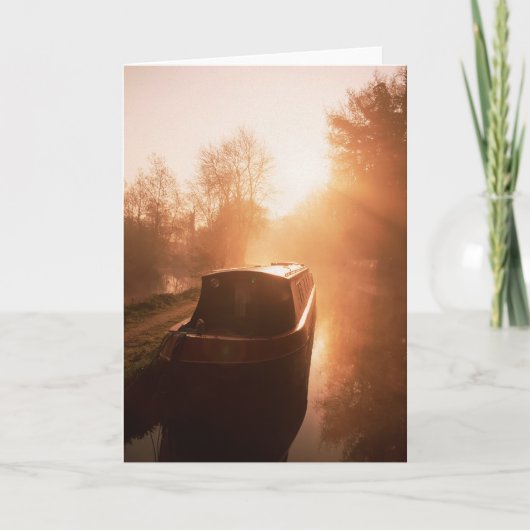 オックスフォード運河の挨拶状のnarrowboat カード (正面)