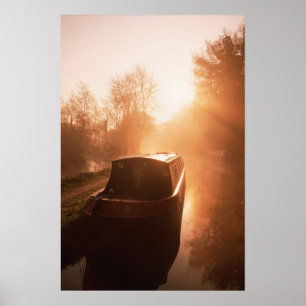 オックスフォード運河ポスターのNarrowboat ポスター