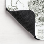 オックスフォード1643年の地図 マウスパッド (コーナー)