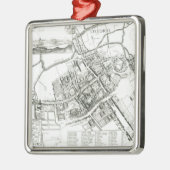 オックスフォード1643年の地図 メタルオーナメント (左)