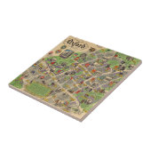 オックスフォード、イギリス(イギリスの鉄道)の地図 タイル (側面)