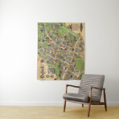 オックスフォード、イギリス(イギリスの鉄道)の地図 タペストリー (インサイチュ)