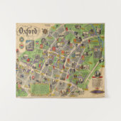 オックスフォード、イギリス(イギリスの鉄道)の地図 タペストリー (正面(横))