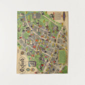 オックスフォード、イギリス(イギリスの鉄道)の地図 タペストリー (正面)