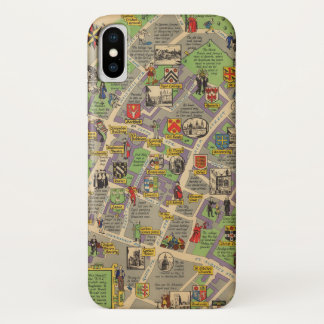 オックスフォード、イギリス(イギリスの鉄道)の地図 iPhone X ケース