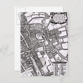 オックスフォード,ウエスタンシートのロガンの地図 ポストカード (正面/裏面)