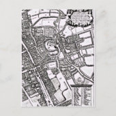 オックスフォード,ウエスタンシートのロガンの地図 ポストカード (正面)