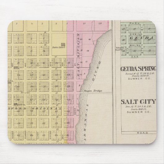 オックスフォード、ゲーダ春、ソルトシティ マウスパッド (正面)