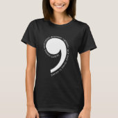 オックスフォード・コンマ好き Tシャツ (正面)