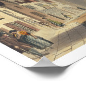 オックスフォード、Magpie Lane、ヒストルのイラストレーション ポスター (角)