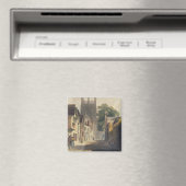 オックスフォード、Magpie Lane、ヒストルのイラストレーション マグネット (インサイチュ (食洗機))