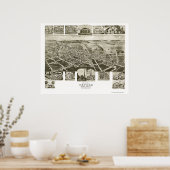 オックスフォード， PAパノラママップ – 1907 ポスター (キッチン)