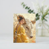 オックス中国の〔占星術の〕十二宮図アート ポストカード (スタンド正面)