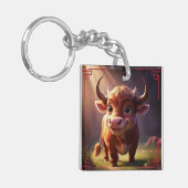 オックス〔占星術の〕十二宮図標識 キーホルダー (正面左)